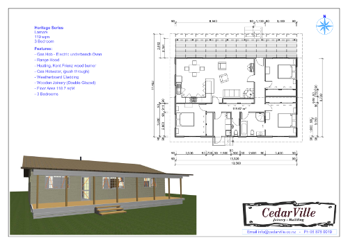 3 Bedroom 119 Square Metre House Plan Cedarville